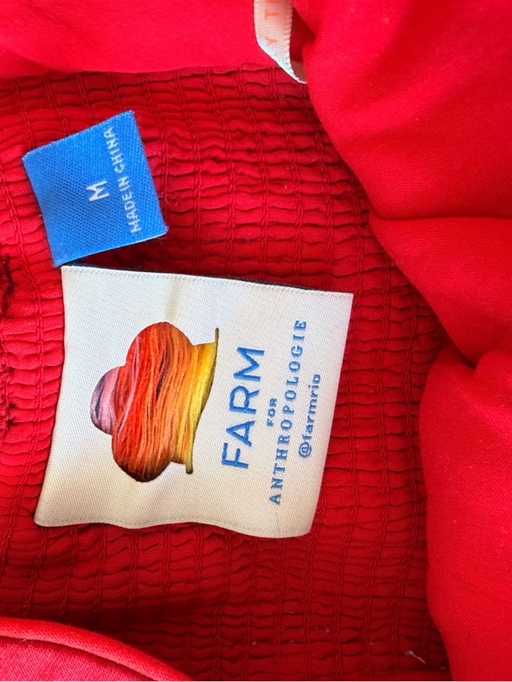 Farm Rio Strapless Sweetheart Red Mini Dress - Picture 5 of 6